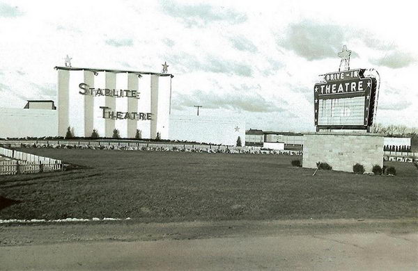 Starlite Drive-In Theatre - Old Photo (newer photo)